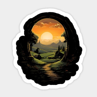 A hobbiton Sticker